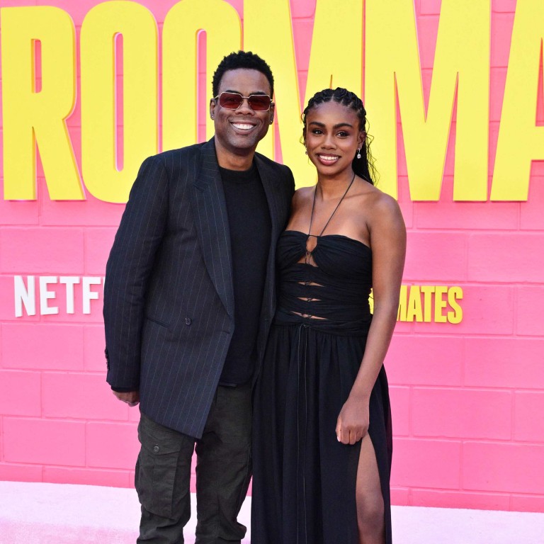 Chris Rock and his daughter Zahra Rock attend Netflix’s Roommates premiere at the Egyptian Theater in Los Angeles, on April 13. Photo: AFP