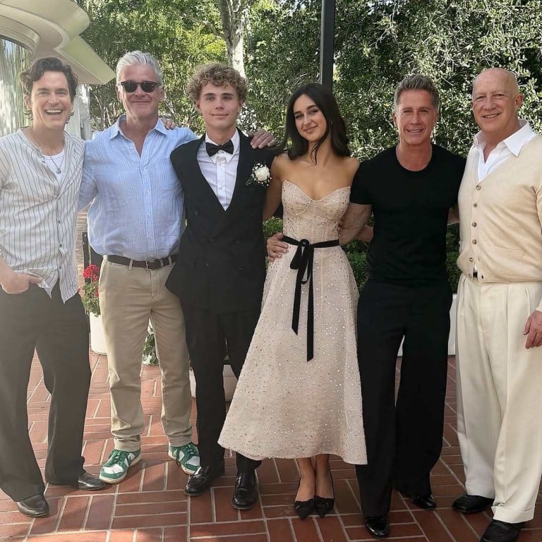 Matt Bomer, Simon Halls, Walker Halls, Ava Bozzi, Bruce Bozzi and Bryan Lourd. Photo: @brucebozzi/Instagram