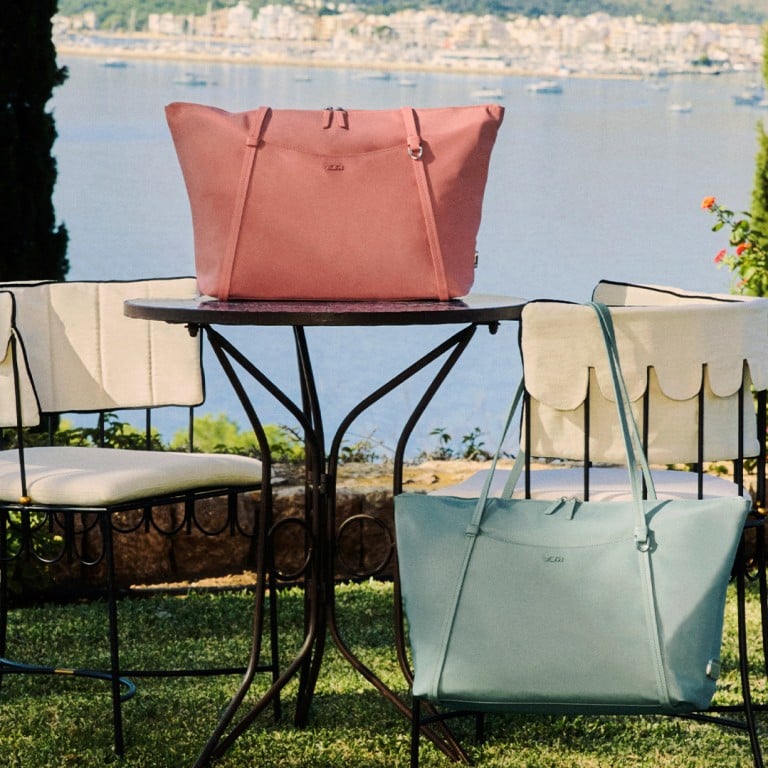 Tumi’s Voyageur Q tote comes in shades including Pink Clay and Thyme. Photo: Handout