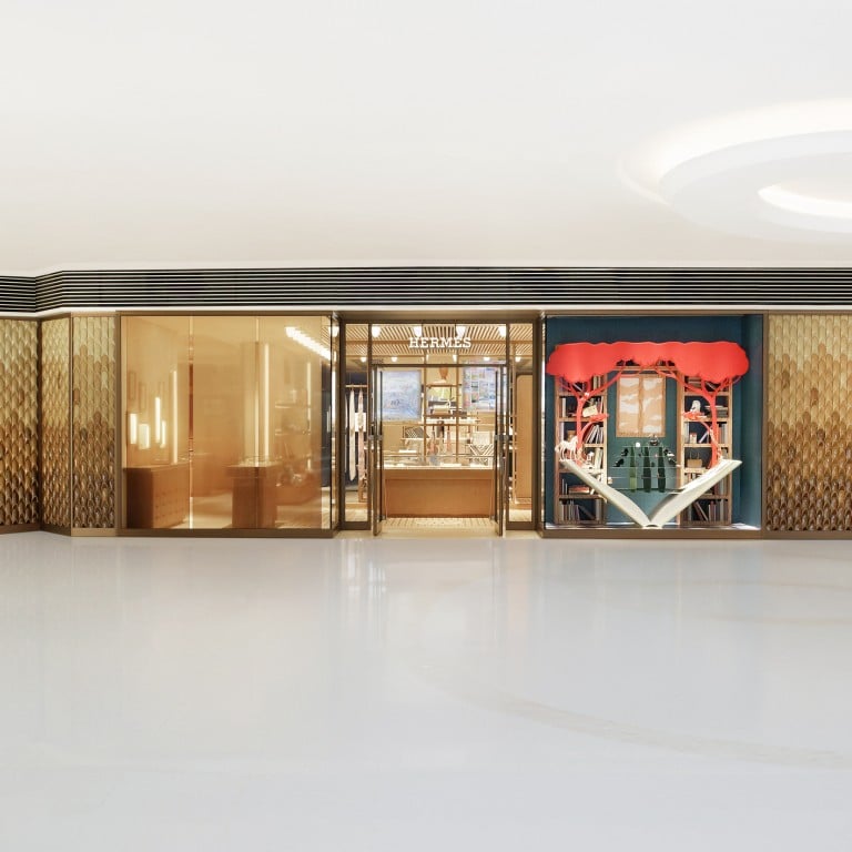 A phoenix feather-inspired facade graces the outside of Hermès’ Elements store in West Kowloon, Hong Kong. Photo: Handout