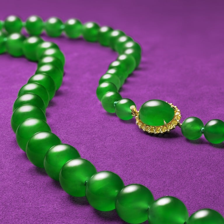 The Ethereal Jadeite Necklace is the centrepiece of Christie’s Hong Kong’s Magnificent Jewels auction on May 26, part of Hong Kong Luxury Week. Photo: Handout