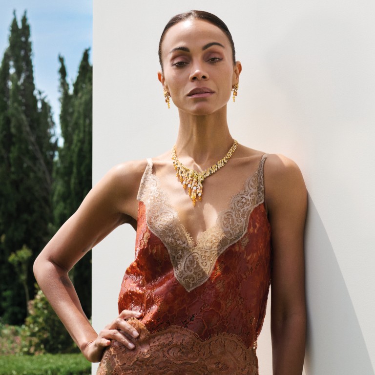 Zoe Saldaña at the launch of Cartier’s Le Chœur des Pierres high jewellery collection in Saint-Tropez. Photo: Handout