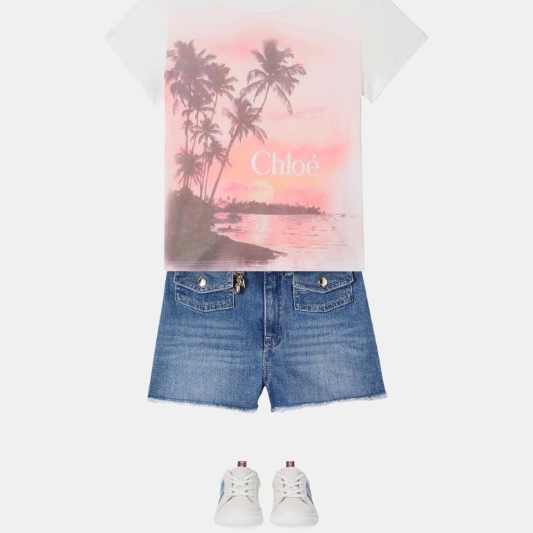 Deck out your little one for summer in a designer tee – like this one from Chloé Kids, at Mytheresa. Photo: Handout