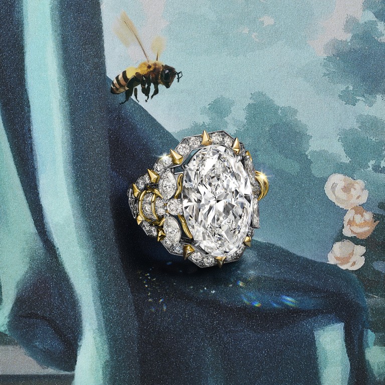 The Bee diamond ring is part of Tiffany & Co.’s Blue Book 2026: Hidden Garden – an elegant exploration of the natural world through the lens of exceptional gemstones, refined craftsmanship and transformable design. Photo: Handout