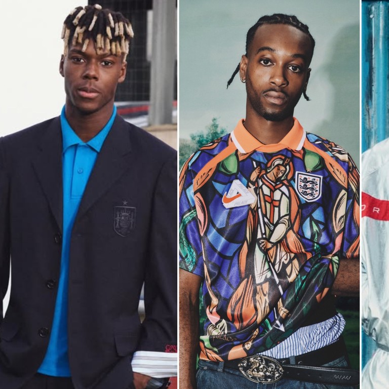 Loewe, Palace Skateboards and Corteiz are some brands that are presenting national team kits this World Cup season. Photos: Loewe, @palaceskateboards, @corteiz/Insgram