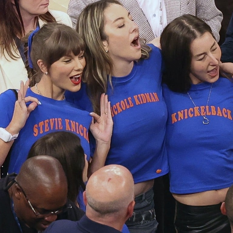 Taylor Swift, Este Haim and Alana Haim at the NBA Finals in New York earlier this month. The trio have been friends for years. Photo: EPA