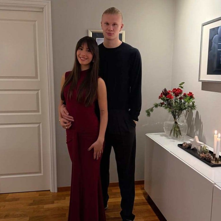 Manchester City striker Erling Haaland and Isabel Haugseng Johansen last Christmas Eve. Photo: @erling/Instagram