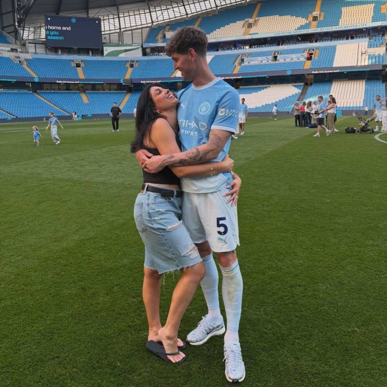 England footballer John Stones and his wife Olivia Naylor in May. Photo: @oliviajstones/Instagram