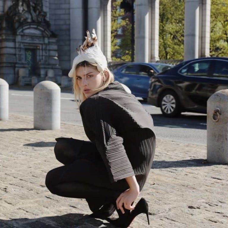 Sullivan Dempsey wearing 1980s Issey Miyake for Morphew World. Photo: @morphew_world/Instagram