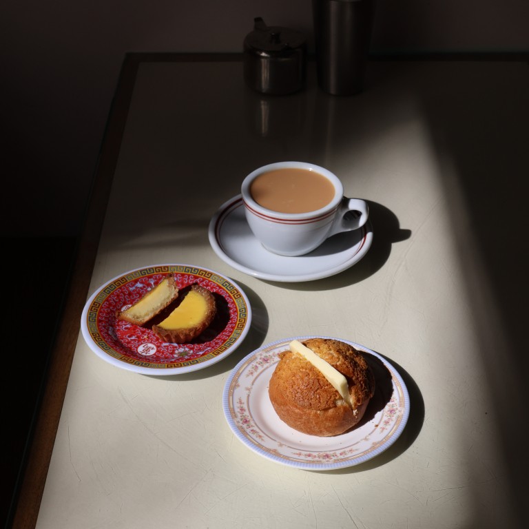 Pineapple bun and egg tart pastries at Davina Chang’s Bing Sutt in Paris. Photo: Handout