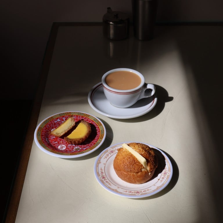 Pineapple bun and egg tart pastries at Davina Chang’s Bing Sutt in Paris. Photo: Handout