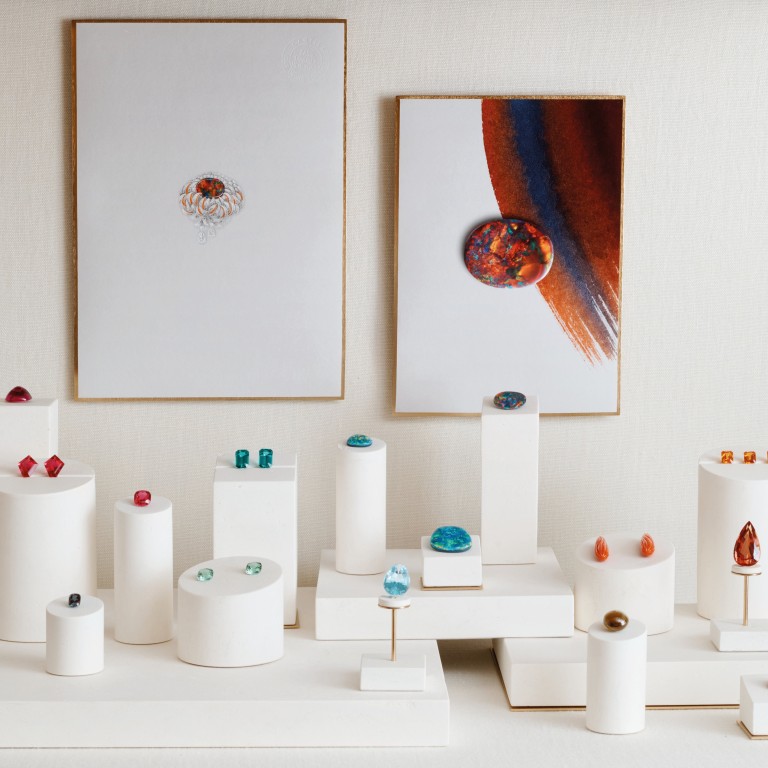 Gemstones used in Cartier’s Le Chœur des Pierres collection, on display at the collection’s unveiling in Saint-Tropez, in May. Photo: Handout