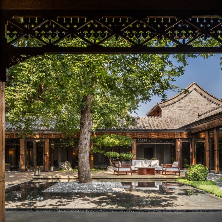 The courtyard lobby of Mandarin Oriental Qianmen, Beijing, is a haven of serenity. Photo: Handout
