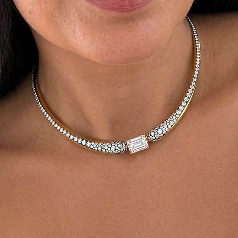 Chantel Shafie Ravello Torque with emerald-cut diamond. Photo: Handout