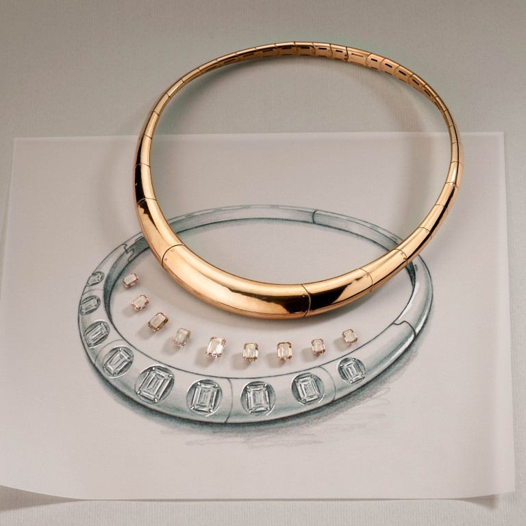 The making of the Byzantine necklace from Pomellato’s Stile Libero high jewellery collection. Photo: Handout