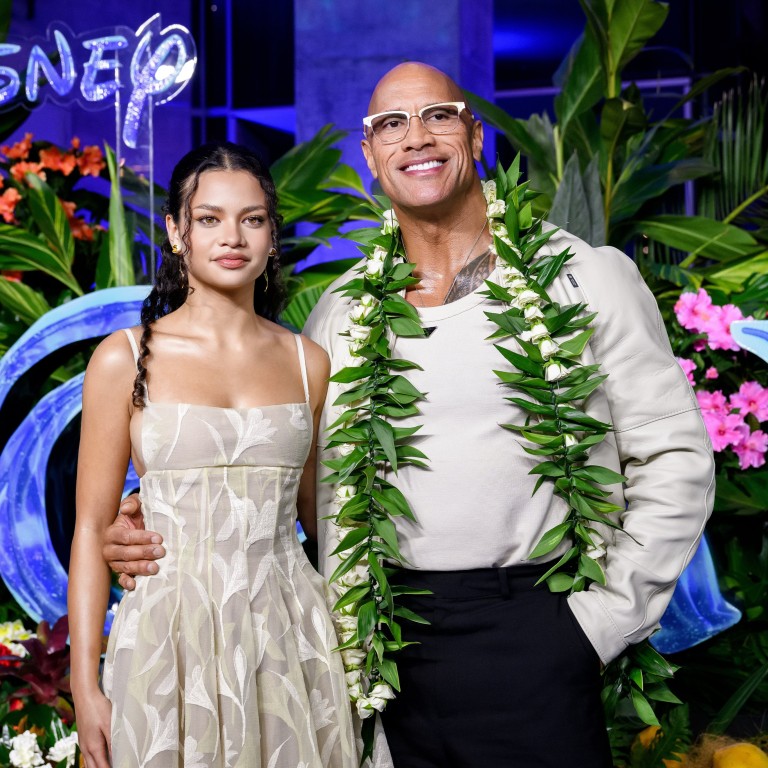 Dwayne Johnson and Catherine Lagaʻaia at the premiere of Moana in Sydney, Australia, last month. Photo: EPA