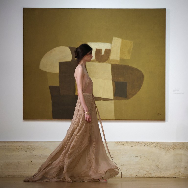 Maria Grazia Chiuri’s first haute couture show for Fendi was held at Rome’s Galleria Nazionale d’Arte Moderna e Contemporanea. Photo: Reuters