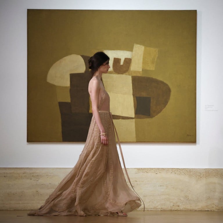 Maria Grazia Chiuri’s first haute couture show for Fendi was held at Rome’s Galleria Nazionale d’Arte Moderna e Contemporanea. Photo: Reuters