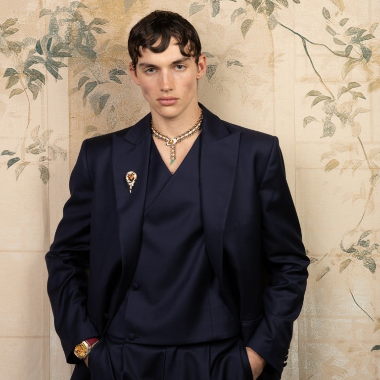 A model wears the new Bulgari Serpenti necklace and and brooch, at the maison’s Eclettica high jewellery event in Milan in March. Photo: Handout