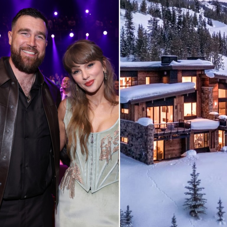 Travis Kelce and Taylor Swift spent some time at the highly exclusive Yellowstone Club after their wedding. Photos: Getty Images; Handout