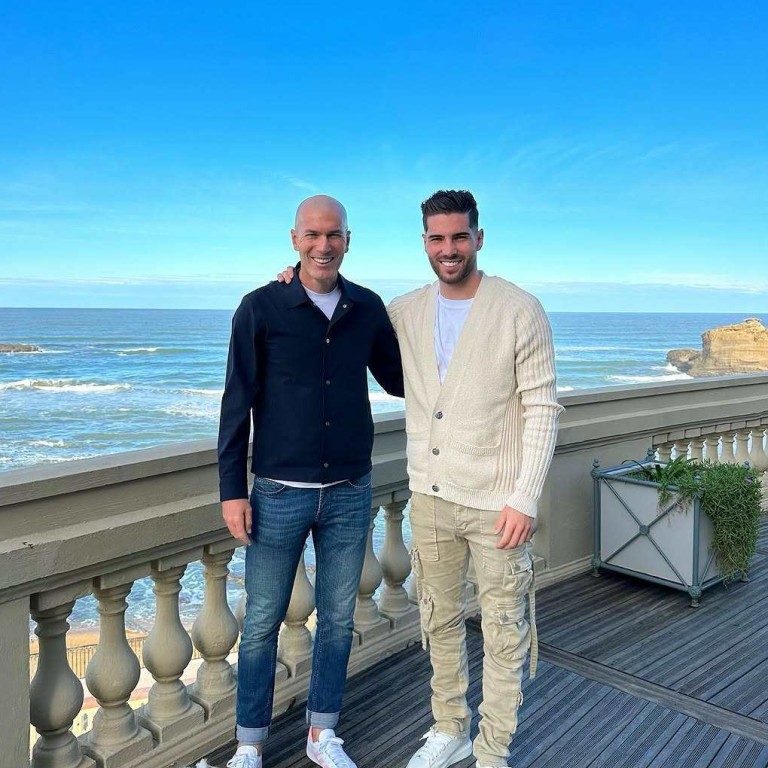 French football icon Zinedine Zidane and his son Luca Zidane in 2024. Photo: @luca/Instagram
