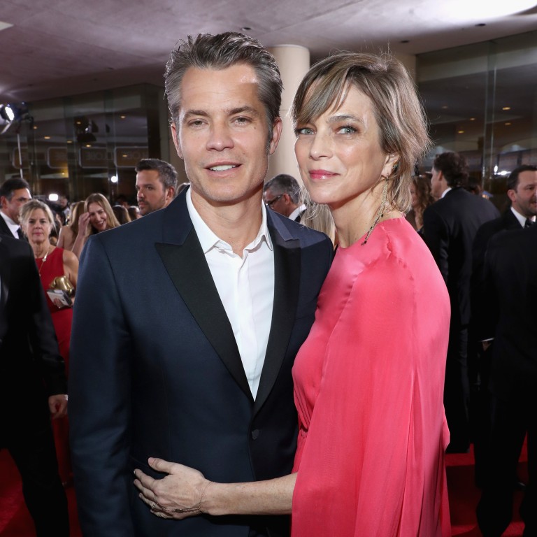 Timothy Olyphant and his wife Alexis Knief at the 74th annual Golden Globe Awards in 2017, in Beverly Hills. Photo: Getty Images