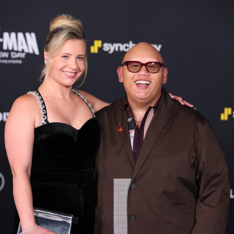 Jacob Batalon and his wife Veronica Leahov at the Los Angeles premiere of Spider-Man: Brand New Day on July 27. Photo: Getty Images