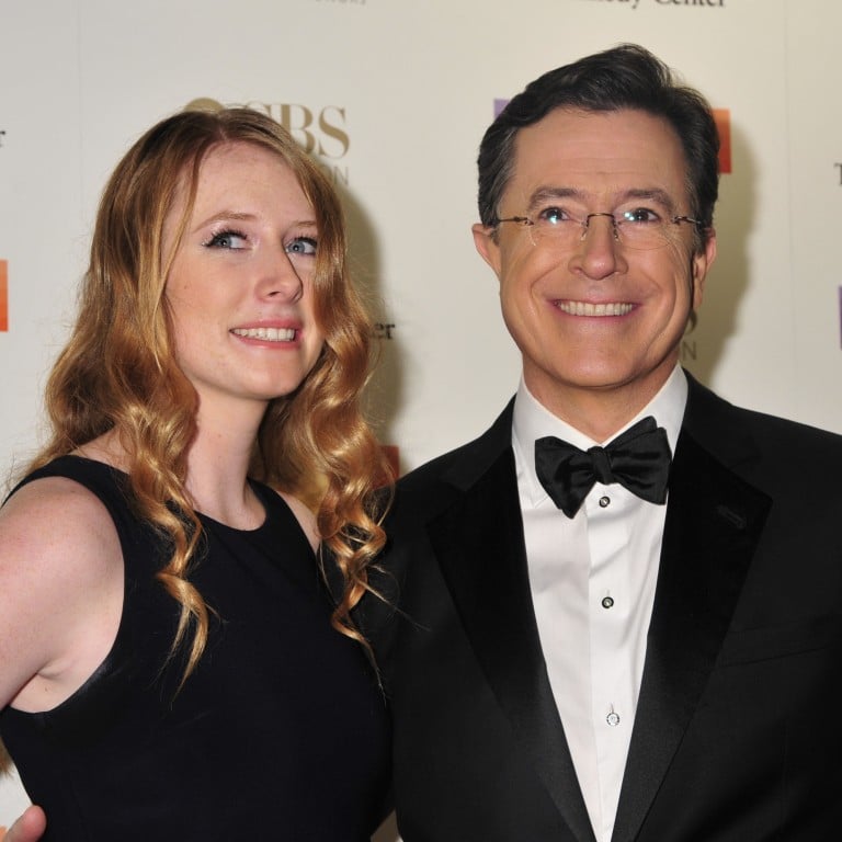 Stephen Colbert and his daughter, Madeleine Carlisle, at the 38th Kennedy Center Honors Gala in December 2015. Photo: Getty Images