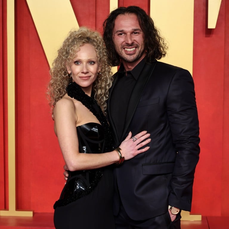 Juno Temple and Michal Szymanski at the 2024 Vanity Fair Oscar Party. Photo: Getty Images