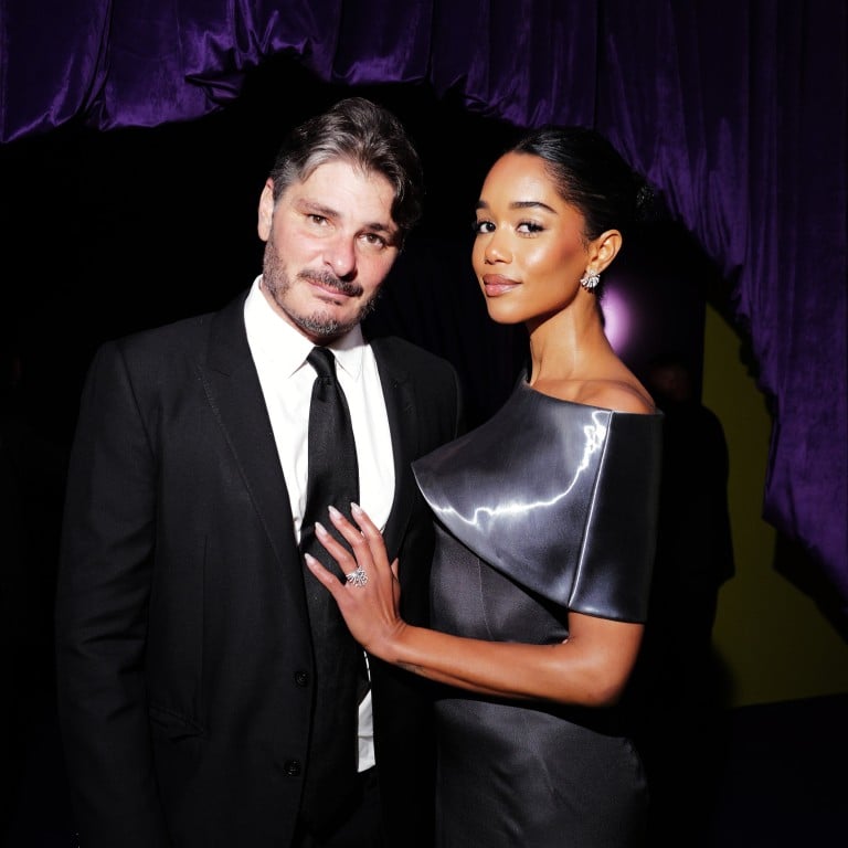 Helly Nahmad and Laura Harrier attend the amfAR Gala Cannes in Cap d’Antibes, France in May. Photo: Getty Images