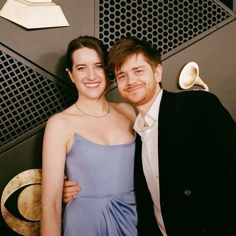 Laura Sisk and Oli Jacobs in 2024; the couple just married, with Taylor Swift in attendance. Photo: @olijacobs1/Instagram
