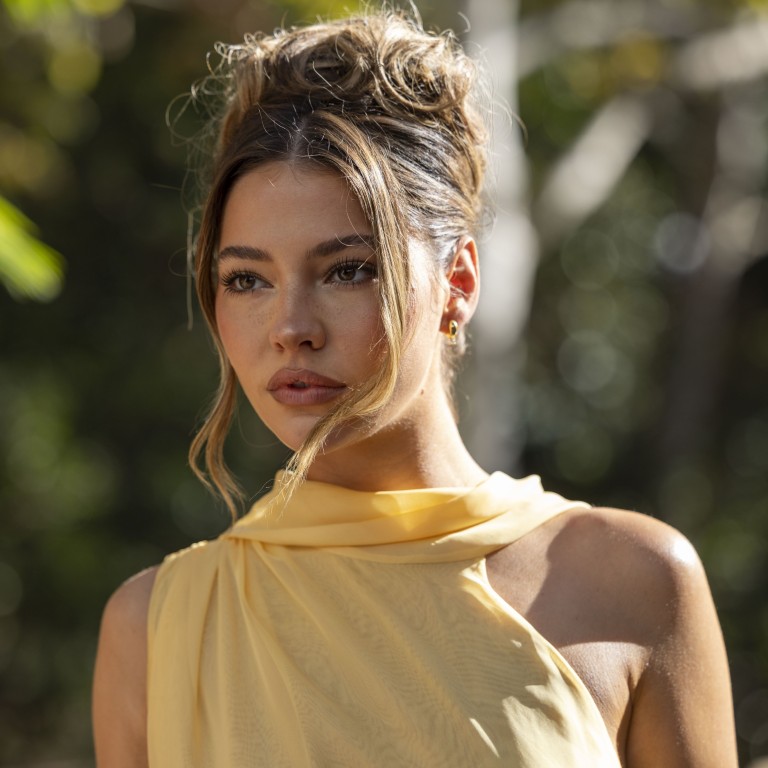 Madelyn Cline at a fan event for Netflix’s Outer Banks Season 5 in Los Angeles in August. Photo: EPA