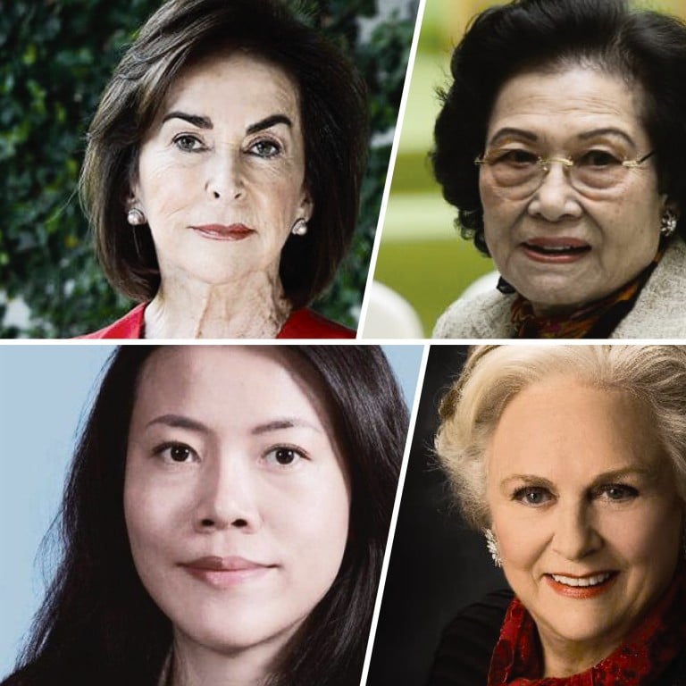 Some of the richest women, clockwise from top left: Iris Fontbona, Kwong Siu-hing, Abigail Johnson, Elizabeth Yang Huiyan, Jacqueline Mars and Laurene Powell Jobs. Graphics: Kwok Wang-chow. Photos: Forbes
