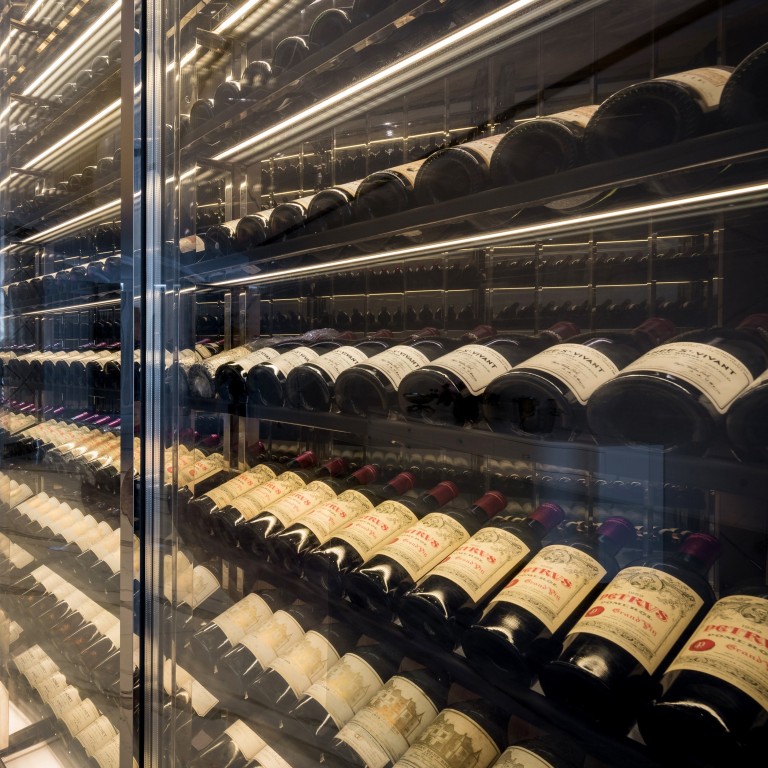 The wine wall at Le Pan, a modern French restaurant in Kowloon Bay founded by noted wine lover Pan Sutong.