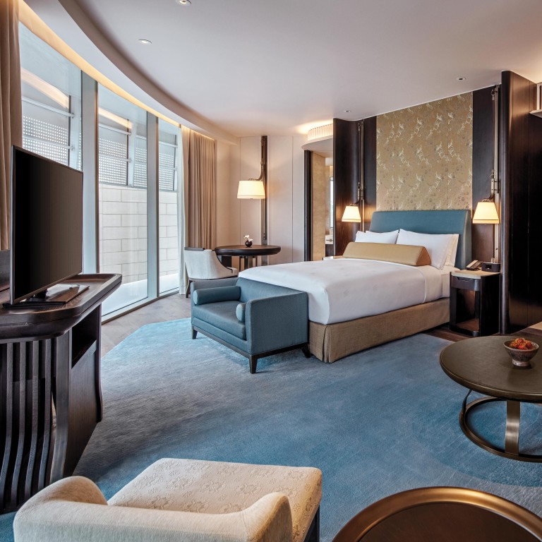 A deluxe suite at the keenly designed Waldorf Astoria Bangkok, Thailand.