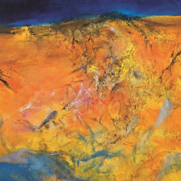 Part of Chinese-French painter Zao Wou-Ki’s oil painting, ‘01.03.99’, which has an estimated value of up to US$5.1 million, will be offered for sale during the China Guardian Auctions’ Spring Auctions, at the JW Marriott Hotel Hong Kong, over the weekend of March 30 and 31.