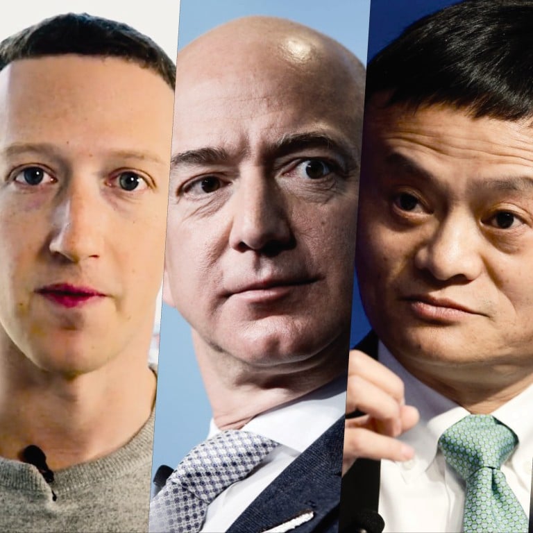 (From left) Mark Zuckerberg, Jeff Bezos, Jack Ma, Larry Page and Ma Huateng are all among the world’s richest technology billionaires, according to the new ‘Forbes’ Billionaires List. Collage: Chow Kwok-wang