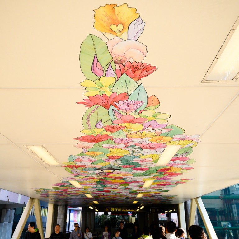 O’Brien Road Footbridge – #ddWalk takes on the busiest central spine of Wan Chai to connect pedestrians with nature. Photos: Design District HK