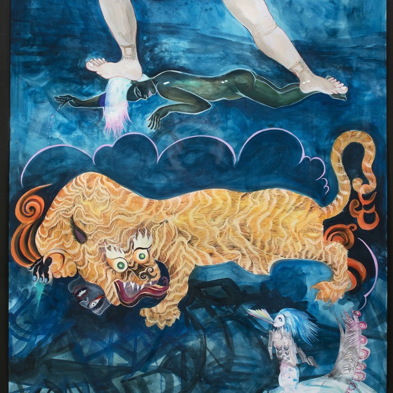 A work by Chitra Ganesh in ‘An Opera for Animals’, a show by Para Site gallery that takes the concept of opera in the Western world as ‘intimately connected to that moment of absolute hubris when Europe imagined that it could dominate and reorganise the entire world’.