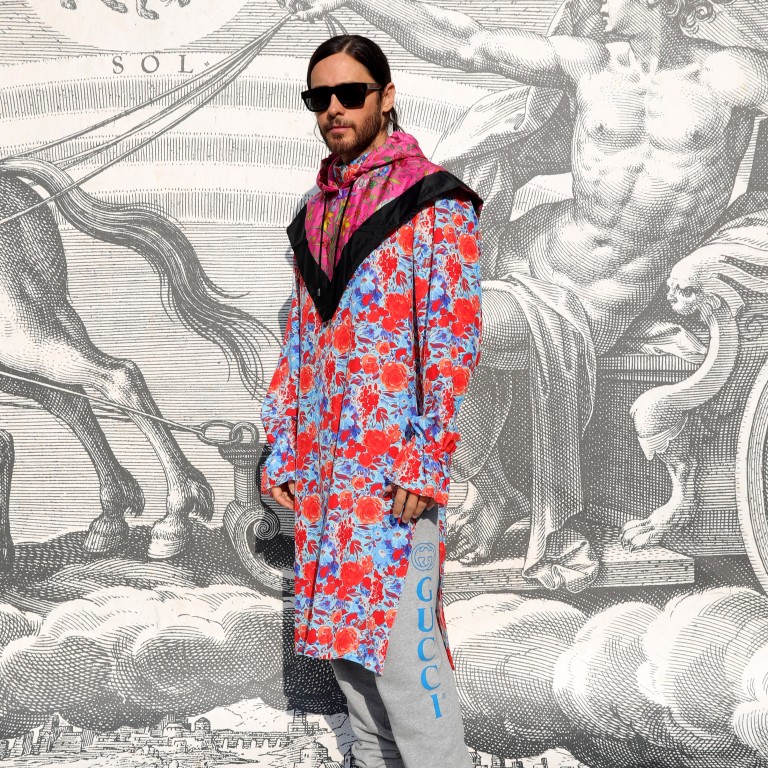 Jared Leto arrives for Gucci’s show at Milan Fashion Week on February 20. Photo: Getty Images