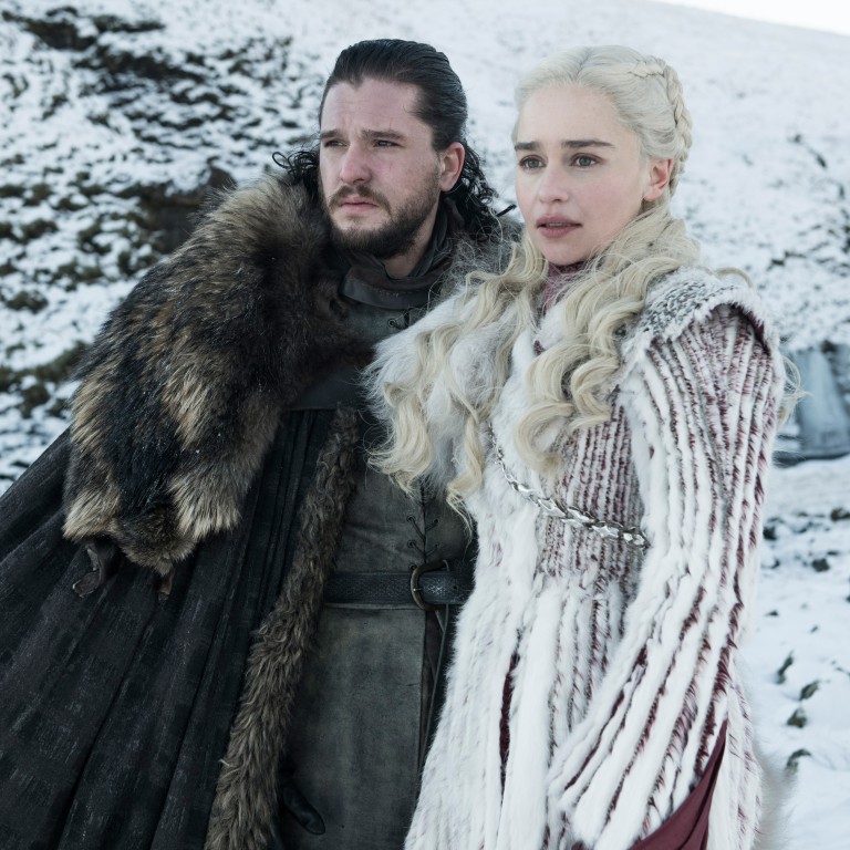 Jon Snow, played by actor Kit Harington and Daenerys Targaryen, played by Emilia Clarke, in a scene from season 7 of HBO’s hit series, ‘Game of Thrones’, much of which is filmed in Northern Ireland. Photo: HBO