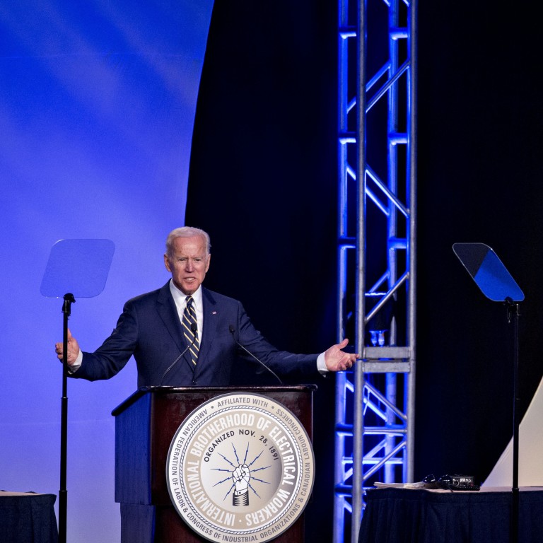 Joe Biden Jokes About Touching Complaints As He Tries To Get Votes From Electricians Union South China Morning Post