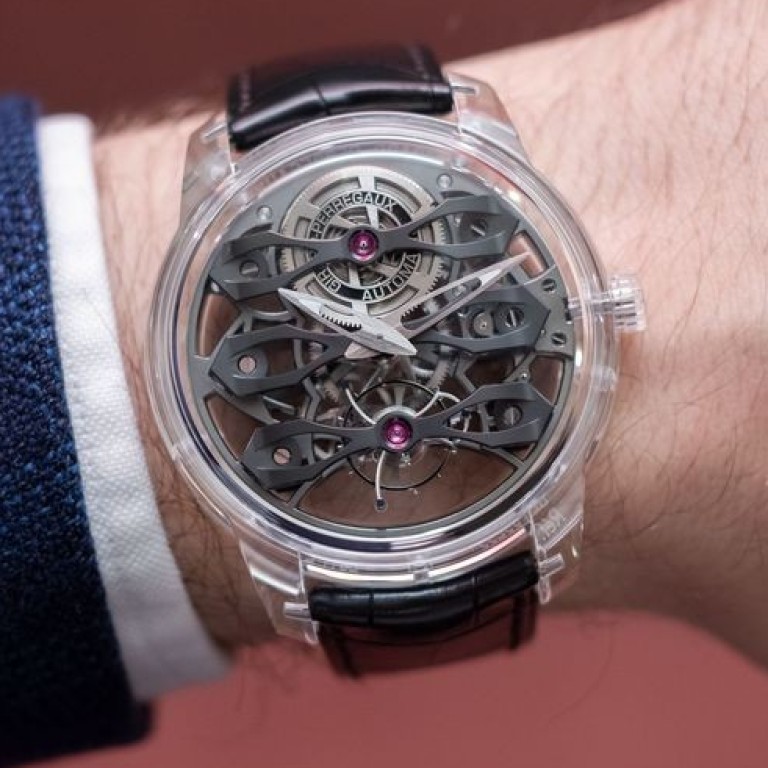 This ‘supercar’ of timepieces, Girard-Perregaux’s Quasar basically looks like a highly skeletonised movement floating on your wrist. Photo: Hodinkee