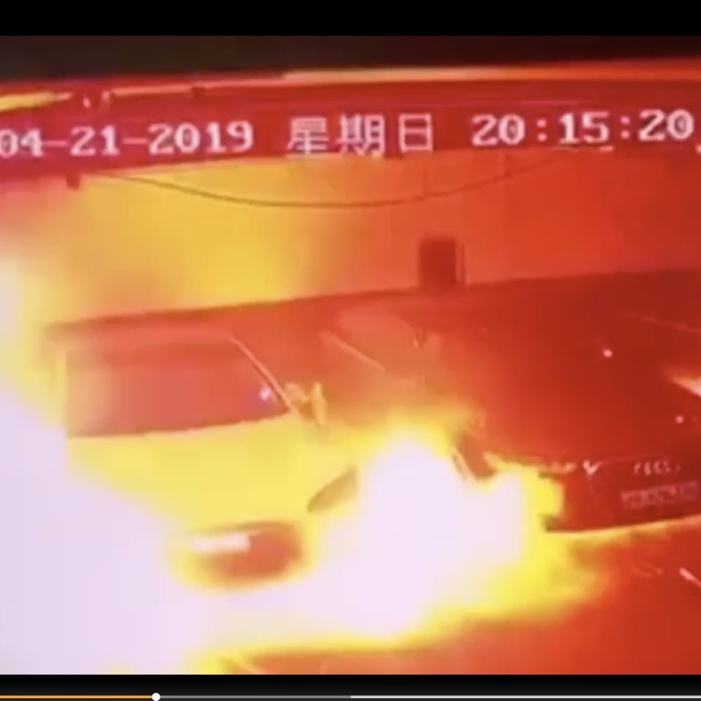 Tesla Model S Explodes In Chinese Car Park Prompting