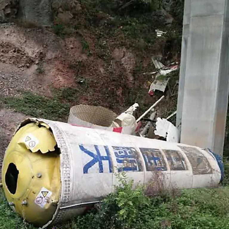 chinese rocket crash images