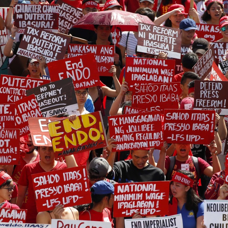 Filipino Workers Gear Up For Labour Day Protests Demand Us 14 45 Daily Wage South China Morning Post