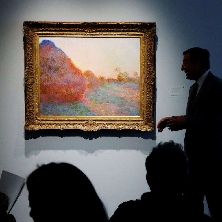 Meules, an oil on canvas painted in 1890, is part of Monet’s Haystacks series. Photo: Reuters