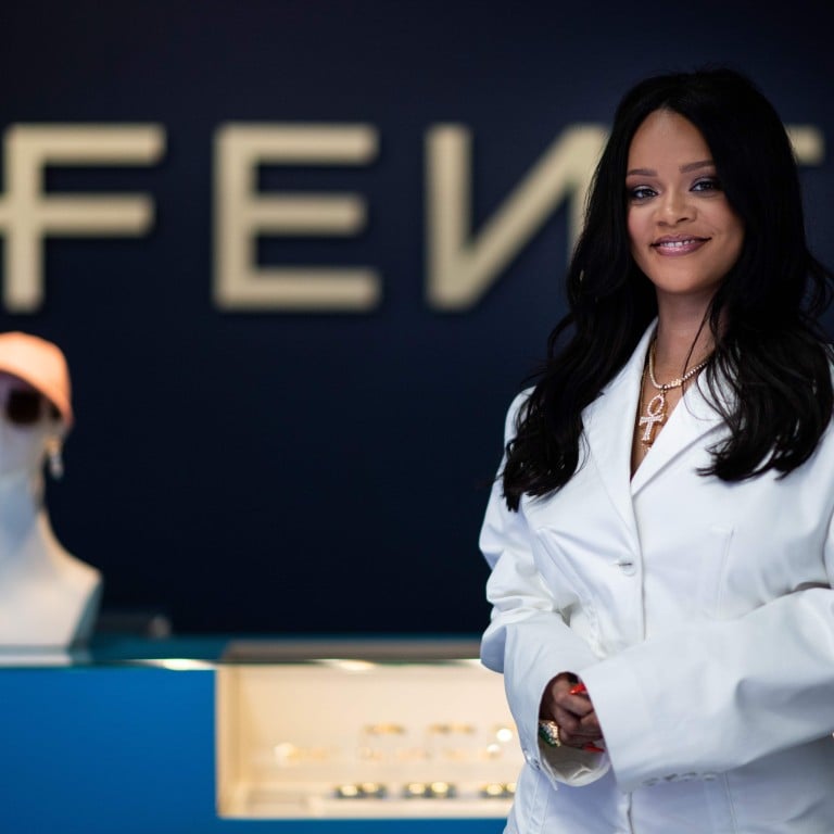 Rihanna poses at a promotional event for her brand, Fenty, in Paris. Photo: AFP