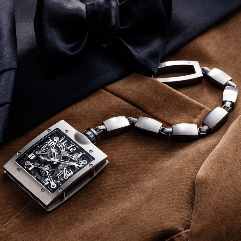 Richard Mille has reinterpreted the classic pocket watch in a dramatic and beautiful way.