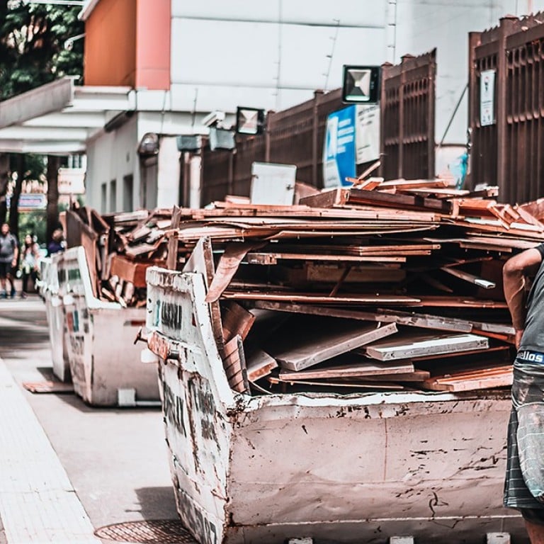 While ever more rubbish, such as this construction material dumped into skips, is trucked off to Hong Kong’s landfills, there are plenty ways we can reduce waste, according to experts. Photo: Green is the New Black